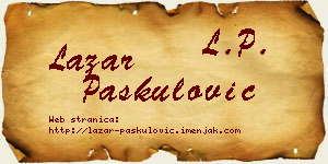 Lazar Paskulović vizit kartica